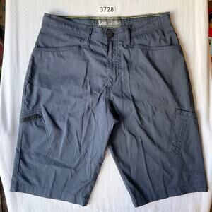 Lee Big Boy’s Shorts size 16 Husky Adjustable Waist Comfy Zip Pocket Casual Blue